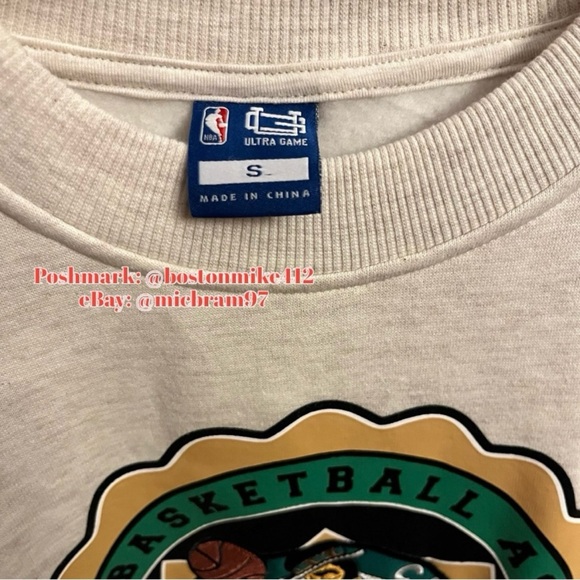 NBA Boston Celtics Crew Sweatshirt SM Boston Celtics Fleece Pullover Crewneck - Picture 12 of 16